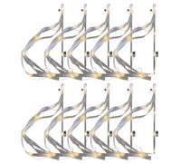 Glowing Streamer Stick for Weddings Light-up Wedding Wand 1/10 Pcs Wands Led Sticks with Bell Ribbon Parties Romantic Atmosphere Decor Photo Props White 10pcs
