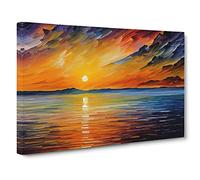 Glowing Sunrise Canvas Wall Art Print 30x20 Inch | Ready to Hang, Gallery Wrapped, Fade-Resistant Inks, Securely Packaged, UK Made