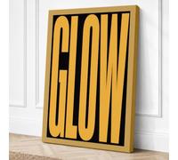 Glowing Text Typography Canvas Wall Art Print 24x16 Inch | Ready to Hang, Gallery Wrapped, Fade-Resistant Inks, Securely Packaged, UK Made