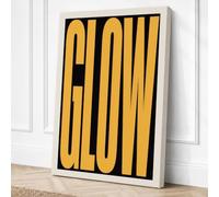 Glowing Text Typography Canvas Wall Art Print 36x24 Inch | Ready to Hang, Gallery Wrapped, Fade-Resistant Inks, Securely Packaged, UK Made