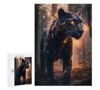Glowing Thunder Panther - Wooden Picture Puzzle for Grown-Ups, 300 PCS, Year-End Present, for Relaxing Solo Or Group Play