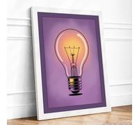 Glowing Tradition Vintage Framed Wall Art Print A1 White | Ready to Hang, Premium Gi Paper, Fade-Resistant Inks, Securely Packaged, UK Made