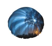 Glowing tree Double Layer Shower Cap with Comfort Skin Friendly Design for Hair Protection During Bathing