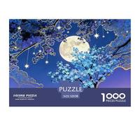 Glowing Tree Jigsaw Puzzles Puzzle for Adults Kids. 1000 Pieces Full Moon Whimsical Challenge Toy Educational Games Home Decoration for Educational Games Gifts 52x38cm/1000pcs