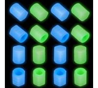 Glowing Tyre Valve Caps 30Pcs - Night Visible & Fluorescent Air Cap for Cars, Vans, Motorbikes, Bicycles & E-Scooters - Mixed Green Blue, High Visibility Safety Accessories, Universal Fit, Leak-Proof