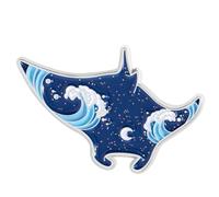 Glowing Underwater Theme Enameled Pins with Dolphin Sharked Design Lightweight Alloy Brooch for Fashion Accessories Gifts Glittering Sea Animal Badge