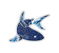 Glowing Underwater Theme Enameled Pins With Dolphin Sharked Design Lightweight Alloy Brooch For Fashion Accessories Gifts Cartoon Whale Brooch Alloy