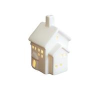 Glowing Village Desktop Ornament with Warm White LED Lights for Holiday Festive Tabletop Centerpiece Magical Winter Display Christmas Bulk (B, One Size)