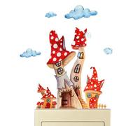 Glowing Wall Stickers Mushroom House Fairy Beauty Stickers - Luminous Dark