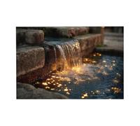 Glowing Water Flow Pattern Wooden Jigsaw Puzzle Horizontal 300 Pieces for Family Leisure and Creativity Enhancement
