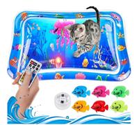 Glowing Water Mat for Cats, 2025 Upgrade Lighted Glow Pad For Cats, Thickened Multi-Color Water Sensory Pad for Pet Play, Motion-Triggered RGB Lighteffects (1PC, 65 * 45cm)