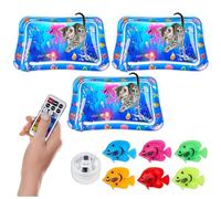 Glowing Water Mat for Cats, 2025 Upgrade Lighted Glow Pad For Cats, Thickened Multi-Color Water Sensory Pad for Pet Play, Motion-Triggered RGB Lighteffects (3PCS, 65 * 45cm)