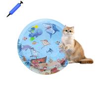 Glowing Water Mat For Cats, Ocean Breeze Splashland For Cats, 2025 Upgrade Lighted Water Mat For Cat, Glow Pad for Cat, Libiyi GlowPad, Indoor and Outdoor Cooling Play (D)