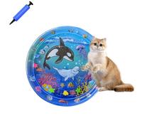 Glowing Water Mat For Cats, Ocean Breeze Splashland For Cats, 2025 Upgrade Lighted Water Mat For Cat, Glow Pad for Cat, Libiyi GlowPad, Indoor and Outdoor Cooling Play (C)