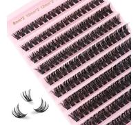 Glowing Win Individual Eyelashes Russian 80D Cluster Lashes 180PCS Lash Clusters DIY Eyelash Extensions Reusable Volume False Lash Extensions Natural Look 8-16mm C D Curl