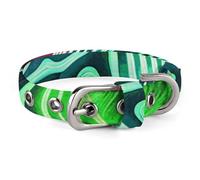 Glowing Zebra Dog Collar for Small Medium Dogs Breakaway Cute Kitten Cat Collar Soft Adjustable Dog Collars with Safety Buckle,Pet Accessories for Walking Running