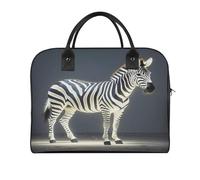 Glowing Zebra Laptop Tote Bag Casual Travel Handbag Multi Pocket Shoulder Bags for Work Travel