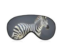 Glowing Zebra Sleep Mask Comfort Travel Eye Masks with Adjustable Elastic Strap Soft Funny Block Light Sleep Eye Cover for Side Sleeper for Nap Men Women Gift