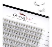 Glowingwin Cluster Lashes 120 PCS Individual Lashes Natural Look False Eyelashes Individual D Curl Soft DIY Eyelash Extensions At Home(10D Mix8-14mm 0.07D Curl)