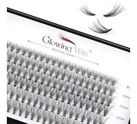 Glowingwin Individual Lashes Cluster Lashes 120 PCS Natural Look False Eyelashes Individual D Curl Soft DIY Lash Extensions At Home(20D Mix8-14mm 0.07D Curl)