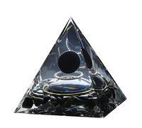 Orgone Pyramid for Positive Energy, Crystal Pyramid Orgonite Pyramid Protection Crystals Energy Generator for Stress Reduce Healing Meditation Attract Wealth Lucky Room Decor(H1)