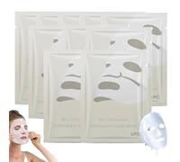 Glowora Collagen Face Mask, Bio-Collagen Real Deep Hydrating Face Mask, Hydrogel Overnight Masks for Glass Glow Skin, Pore Minimizing & Elasticity Improvement, Firming Skin, Korean Skincare (10PC)