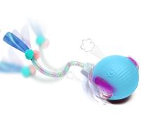 GlowPounce Interactive Rolling Ball Toy for Indoor Cats & Small Dogs - Motion-Activated Smart Moving Ball with LED Lights - Rechargeable Automatic Play Toy for Cats, Kittens & Puppies