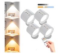 Glowright Lights, Glow Right Wall Lights, Double-Sided Light, 40h Maximum Discharge, 360°Rotation, Magnetic Installation, 3 Levels of Adjustable Brightness for Desks Living Rooms Bedrooms (white 4PC)