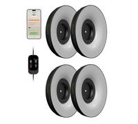 GLOWRIUM Smart Full Spectrum LED Grow Light for Indoor Plants (Black 4PCS)