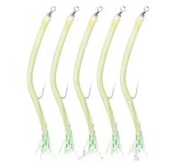 Glows-Coated Fishing Hook Assembly with Top | Connector for Night Angling