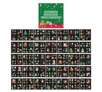 Glows In The Dark Cartoon | Temporary For Kids, Waterproof Cute Sweatproof | Santa Body Stickers Glow-in-The-Dark | For Boys Girls Pupils Students Hands Face Arms Parade Party