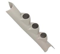 GlowShift Taupe Triple Pillar Gauge Pod Compatible with Dodge Ram Cummins 1500 2500 3500 2010-2018 - Factory Color Matched - UV Protected - ABS Plastic - Mounts (3) 2-1/16" (52mm) Gauges
