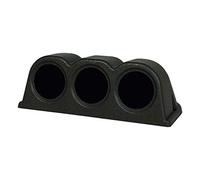 GlowShift Universal Black Triple Gauge Console Dashboard Pod - Fits Any Make/Model - ABS Plastic - Mounts (3) 2-1/16" (52mm) Gauges to Vehicle's Dash
