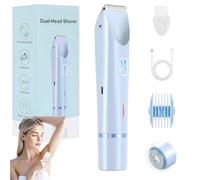 Glowsmooth 2-in-1 Bikini & Body Trimmer, Glowsmooth Razor, Dual-Head Glows Mooths Bikinis Trimmer, Ipx7 Waterproof Rating, for Women Bikini Legs, The Gentle Solution for All Sensitive Areas (C)