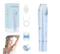 Glowsmooth 2-in-1 Bikini & Body Trimmer, Painless Glowsmooth Razor for Women, IPX7 Waterproof, USB-C Rechargeable, Dual Head Electric Shaver for All Sensitive Areas (#B)