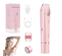 Glowsmooth 2-in-1 Bikini & Body Trimmer, Painless Glowsmooth Razor for Women, IPX7 Waterproof, USB-C Rechargeable, Dual Head Electric Shaver for All Sensitive Areas (#A)
