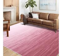 GlowSol Washable Rug 4x6 Area Rugs for Bedroom Aesthetic Modern Rug Ombre Ultra-Thin Contemporary Pink Rug for Entryway Non-Shedding Gradient Accent Carpet for Girls Bedroom Kitchen 4'x6' Pink
