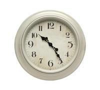 Glowster Retro White Wall Clock 46cm with Hands, Estandar