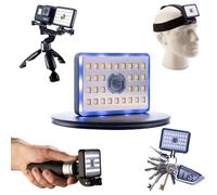 Glowstone Modular Flashlight - Core Pack with 8 Accessories + Wireless Charger, 900 Lumen Ultra-Compact Wearable & Mountable Torch, CRI95+ LED Work Light, IP69K Dive Light, Intrinsically Safe, Grey