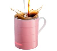 Glowstone Smart Mug - Self-Heating Fine Bone China Coffee & Tea Cup, Automatic Temperature Control, Dishwasher Safe, Wireless Induction Charging, 12 oz, British-Designed Luxury Drinkware, Pink