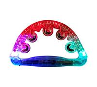 Glowtopia LED Flashing Tambourine with Bells and 6 Different Modes (6 pack)