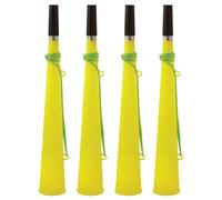 Glowtopia Neon Woofer Horn Blow Bright Loud - Yellow, Pink, Orange, Green - Carnival Festival Party (Yellow, 12, Horns)