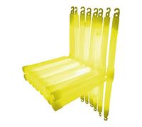 Glowtopia Premium 6 inch Glow Sticks + Lanyards (1.5cm Thick) - Glowsticks from (25 Pack, Yellow)