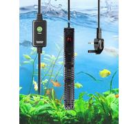 GlowUp Aquarium Heater 300W,Fish Tank Heater with External Controller,LED Display, Overheat & Dry-Run Protection, Heater for Aquarium Fish Tank Tropical Fresh & Salt Water 150-350 L