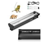 GlowUp Dual-Mode 8W T5 UVB Light Reptile Kit, 10% UVB and 5% UVB Switchable, 31.5cm/12.4in HO T5 UVB Kit, for Tropical Desert Reptiles and Rainforest Reptiles, Bearded Dragon, Gecko, Tortoise, Snake