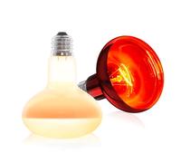 GlowUp Reptile Heat Lamp 100W 220-240V Daylight Basking Spot Bulb and Infrared Heat E27 R80 for Reptiles, Lizards, Turtles, Chicks, Puppies (2Pcs)