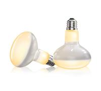 GlowUp Reptile Heat Lamp Bulb 100W, E27 Basking Bulb for Reptiles,Dimmable Warm White Reptile Heat Lamp, AC220-240V Reptile Basking Bulb for Turtle Bearded Dragon Gecko Lizard Snake Chick-2Pack