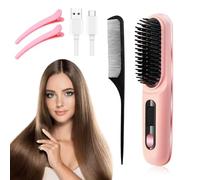 GlowWave Heated Brush,2025 Glowcept Heated Brush for Short Hair,USB Charging, 3 Heat Settings & LED Screen, for Travel and Frizz-Free Styling Smart Air FresheneSmart Car Air Freshener (1)