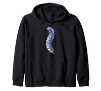 Glowworm Insect Lover Entomology Larva Bug Lover Zip Hoodie