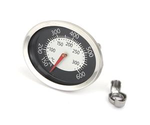 GLOWYE 66070 Oval Thermometer for Weber Q1200 Q120 Q2200 Q220 Series Grill, 2-1/8" Dia Accurate Temperature Gauge Replacement for BBQ Charcoal Smoker Grills
